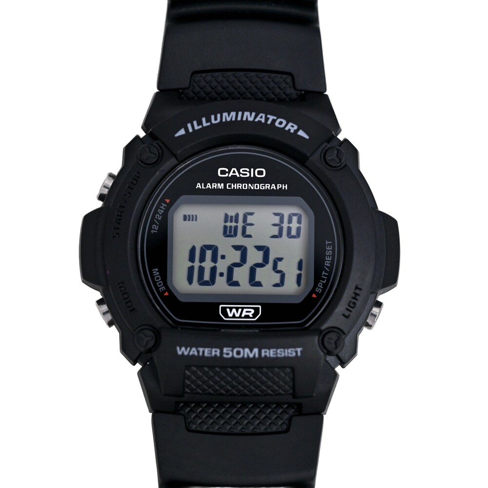Casio Digital Mens W219H-1AV Wrist Watch Retro Black Resin